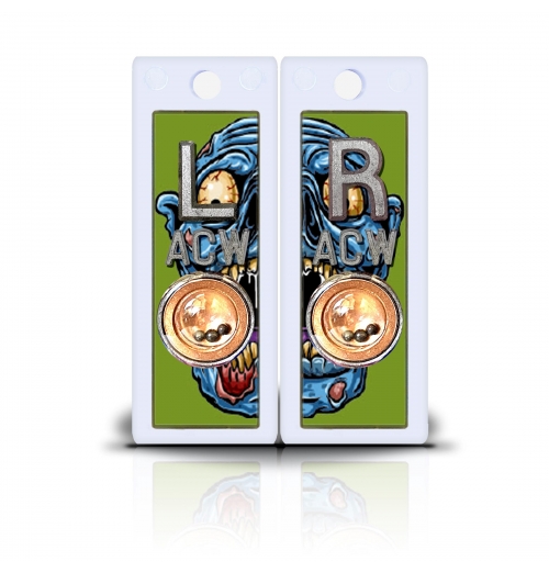 2 1/2" Height Non Sticky Positioning Xray Markers- Zombie Graphic Pattern
